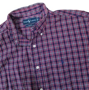 Polo Ralph Lauren L/S Oxford Button‎ Front Shirt Men's L Blake Gingham Check